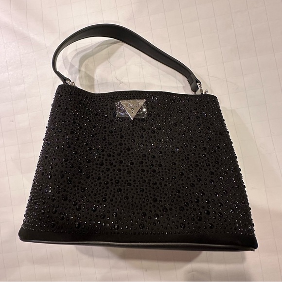 Guess Studded and Suede Black Crossbody Bag - Picture 3 of 11